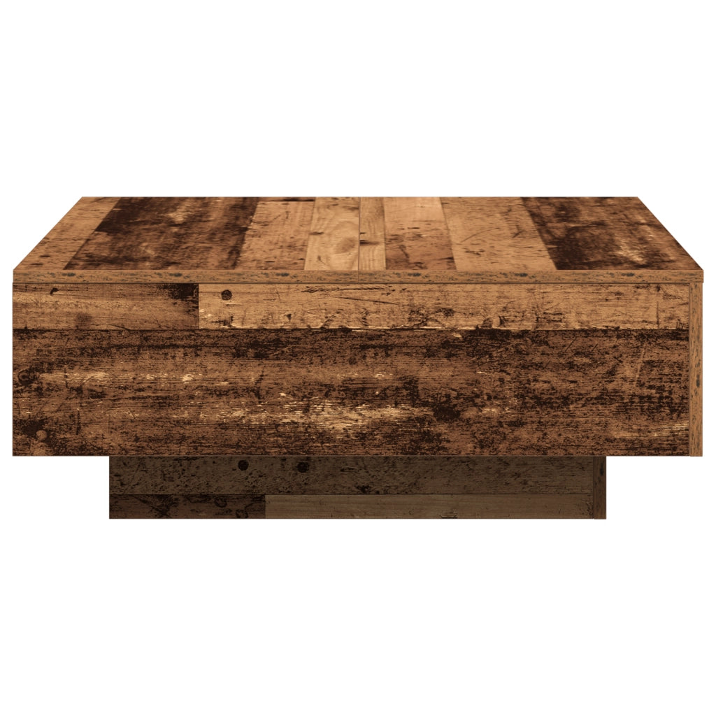 Tavolino da caffÃ¨ in legno riciclato 80x80x31 cm in legno ingegnerizzato