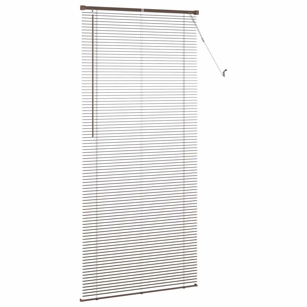 Tenda Veneziana Marrone Scuro con Motivo 213 x 90 cm PVC 42003802