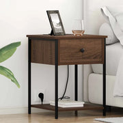 Armadio da Notte con cassetto Rovere Marrone 42 x 41 x 56 cm 859428