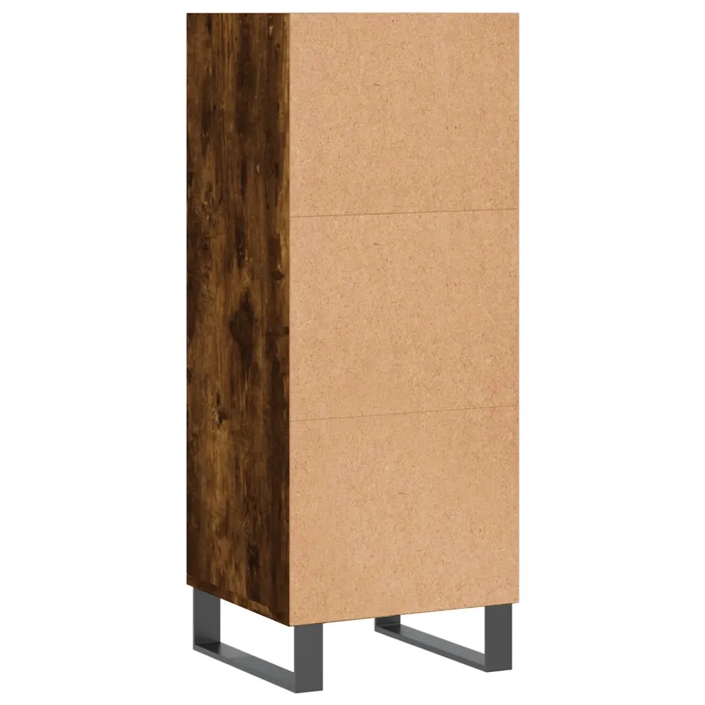 Credenza | Madia | Buffet da pranzo | Armadio da pranzo Rovere Fumo 34,5x32,5x90 cm in Legno Multistrato