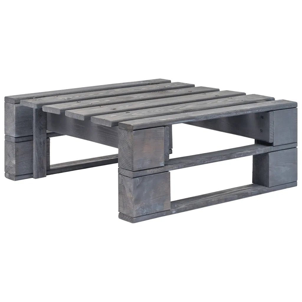 Set di Divani su Pallet 4 pz e Cuscini in Pino Impregnato Grigio cod mxl 42608