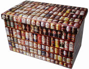 Biscottini Pouf contenitore richiudibile in ecopelle Praticissimo 60x36x36 realizzato