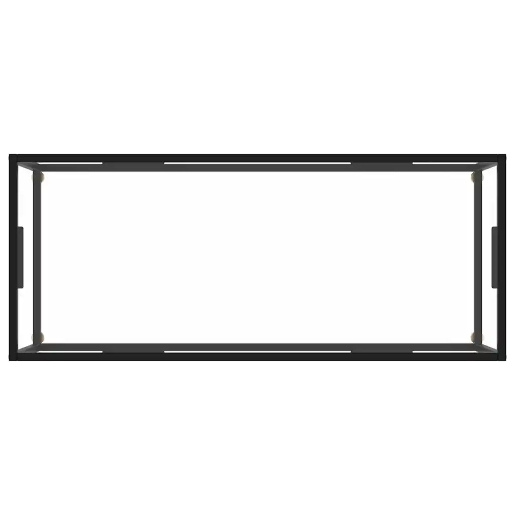 Tavolino da Salotto Nero con Vetro Temperato 120x50x35 cm  cod mxl 63621