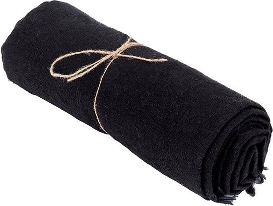 Tavolo Copri - Tela Nera - Copertura da Cibo - Tessuto di Lusso - 180cm x 300cm x 1cm
