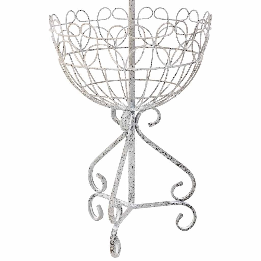 Centrotavola in metallo grigio 33,02x33,02x78,11h cm