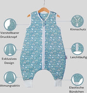 Piumone invernale morbido 100% cotone mousseline, sacco da letto unisex per bambini 90cm