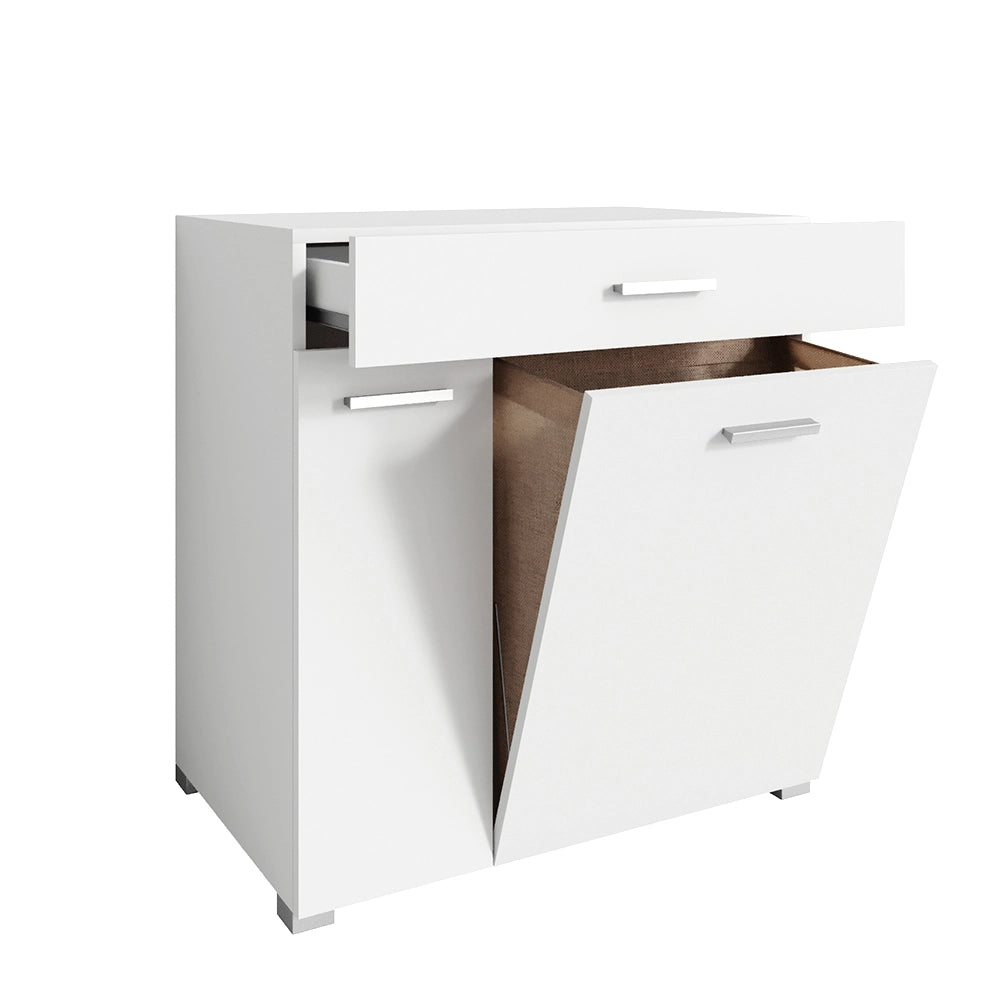 Vicco Armadietto da bagno con portabiancheria Bianco 75 x 78.5 cm