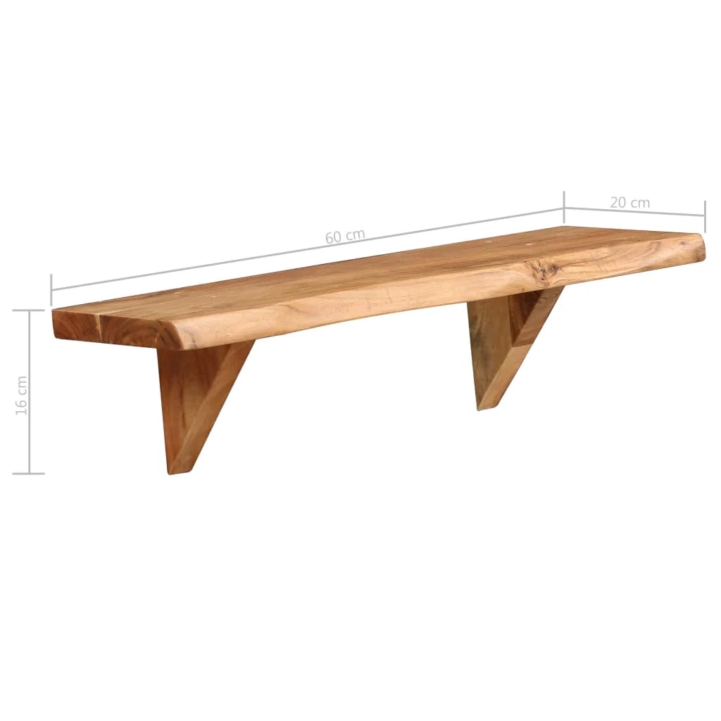 Scaffale di design da parete 2 pezzi 60 cm legno massello 2702230/2