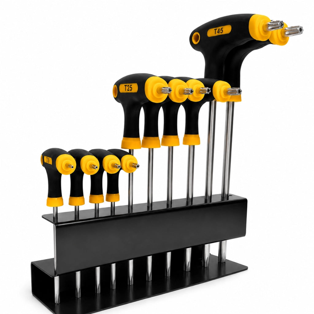 Set 10 Chiavi Torx a T Con Supporto T9-T50 Antiscivolo 262009