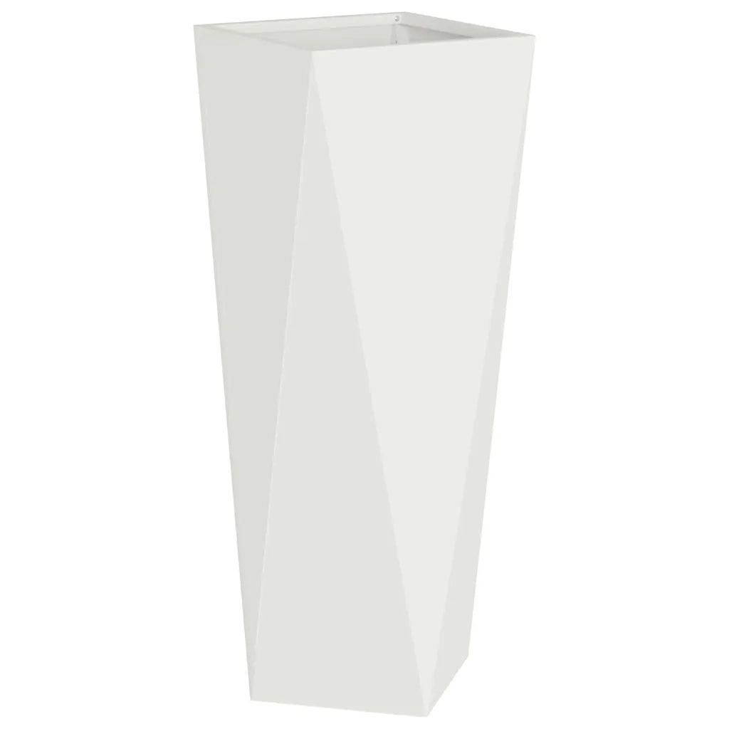Fioriera-Vaso-Contenitore per Piante Bianco 30 x 30 x 75 cm Acciaio