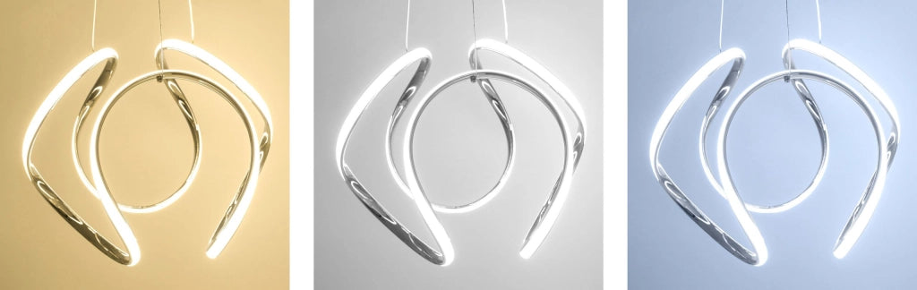 Lampada Da Soffitto Pensile Moderno Led Gold + Pilot Cromo App386-cp