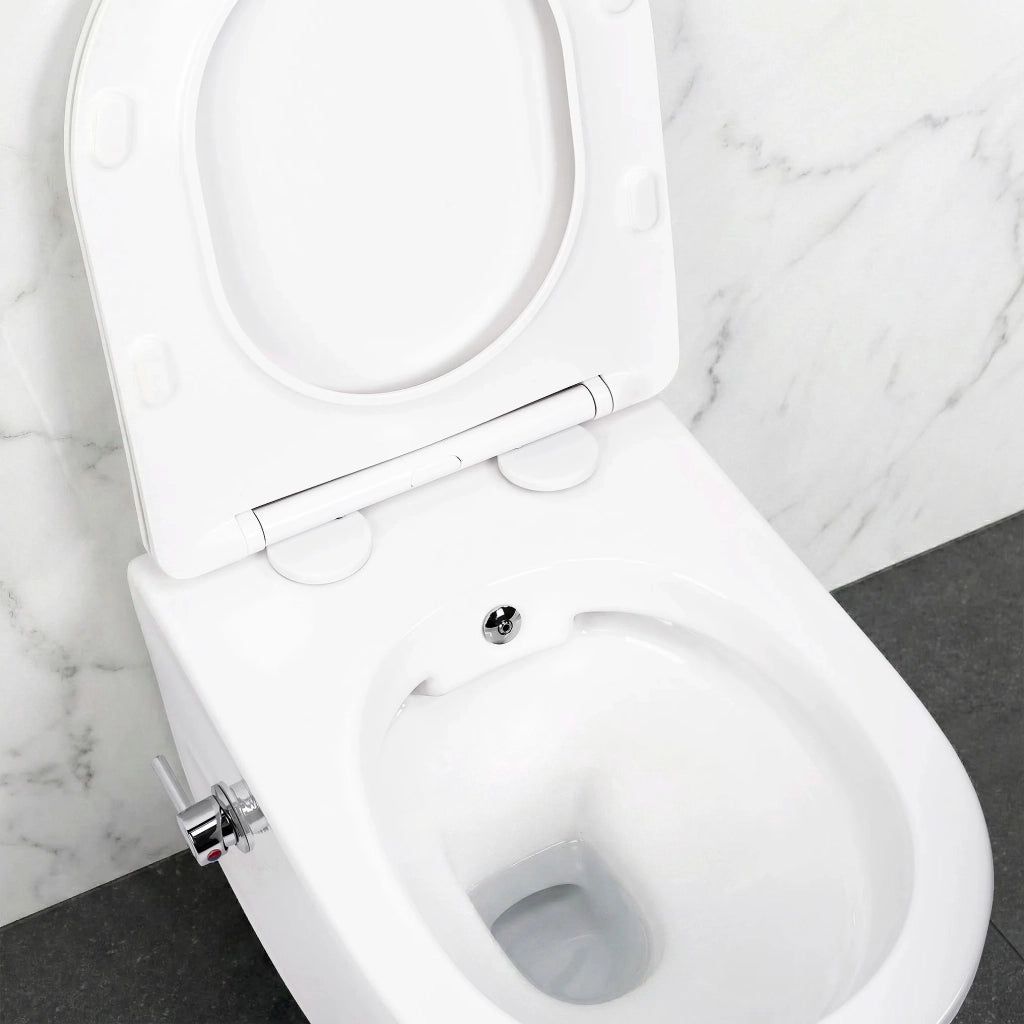 Vaso Wc Sospeso Rea Carlo Lux Rimless Con Funzione Bidet