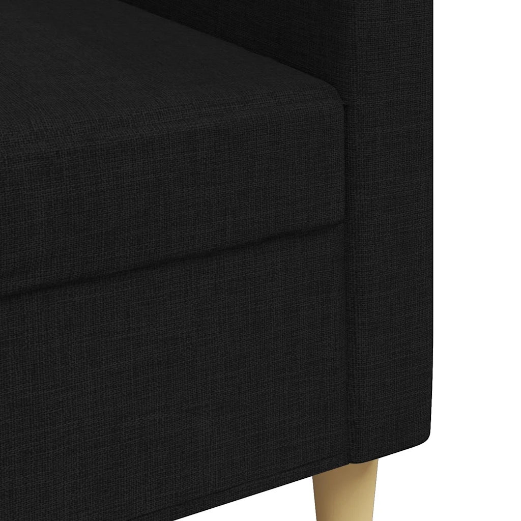 Divano | Divano da soggiorno | Sofa a 3 Posti Nero 210 cm in Tessuto