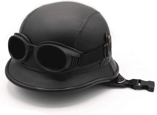 Elmetto Leggero per Motociclo e Motocross in Nero e Marrone
