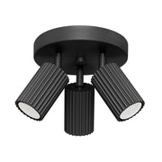 Plafoniera rotonda nera Ø20 3 spot orientabili GU10