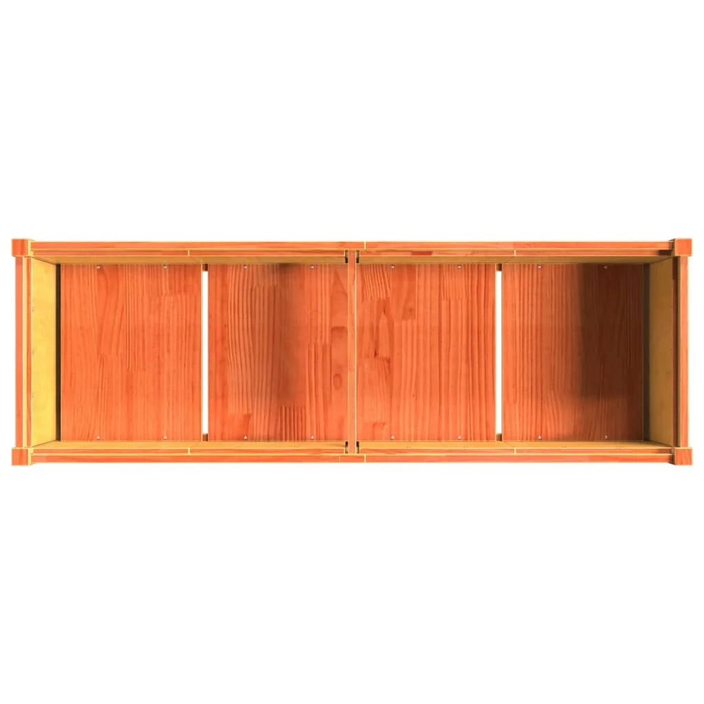 Vassoio per fioriera aiuola rialzata piante fiori terrazza giardino cera 150 x 50 x 70 cm legno di pino massiccio marrone 02_0038447