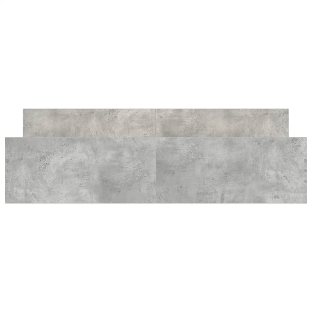 Giroletto con Testiera e Pediera Grigio Cemento 200x200 cm 3203736
