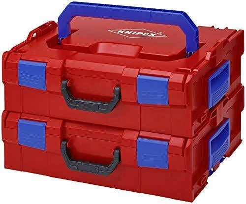 Knipex 00 21 19 LB LE Cassetta per Attrezzi 1 Scomparto 3 Manici Antiurto Resistente agli Spruzzi colore Rosso
