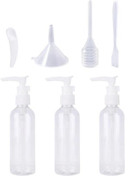 Set di 3 flaconi da 100 ml - Dispensatore di sapone - 4 pezzi - Vuoti - Mini