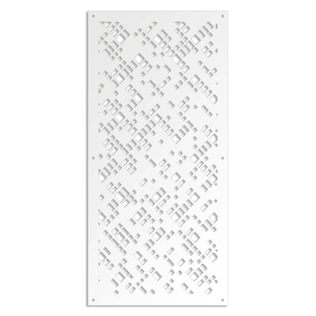 PIXEL - Pannello in PVC traforato - Parasole Misura: 73x148 cm, Colore: bianco