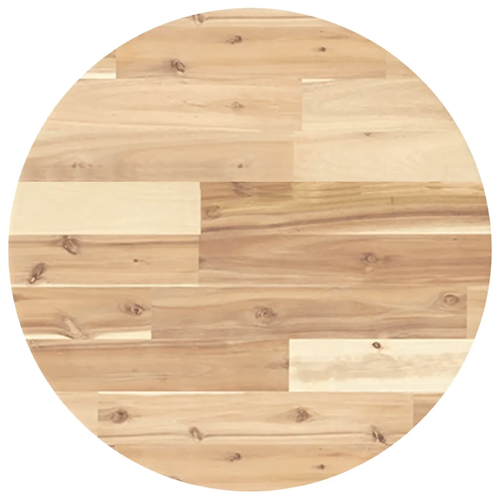 Piano Tavolo Rotondo Ø50x2 cm in Legno Massello di Acacia
