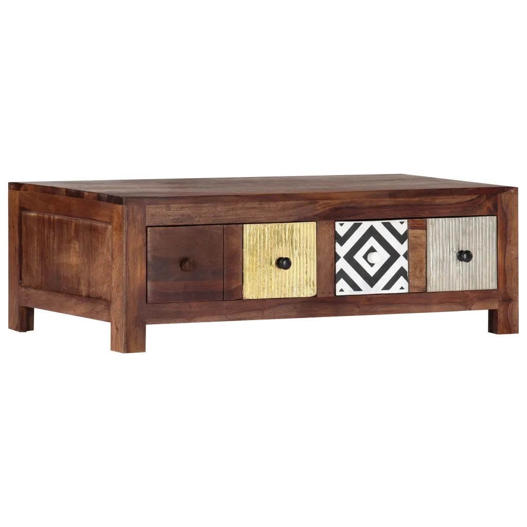 Tavolino da Salotto 90x50x30 cm in Legno Massello di Acacia 247731