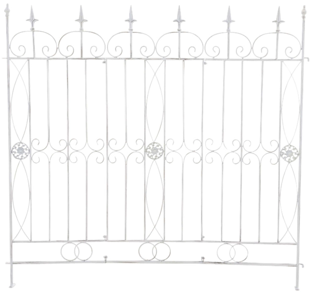 Set di 4 recinzioni da giardino Mangold bianco antico