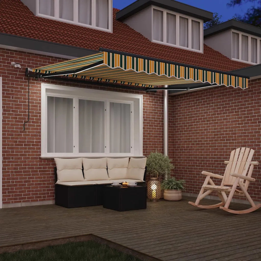 Tessuto per Tenda con Verde e giallo 350 x 250 cm Poliestere 3330454