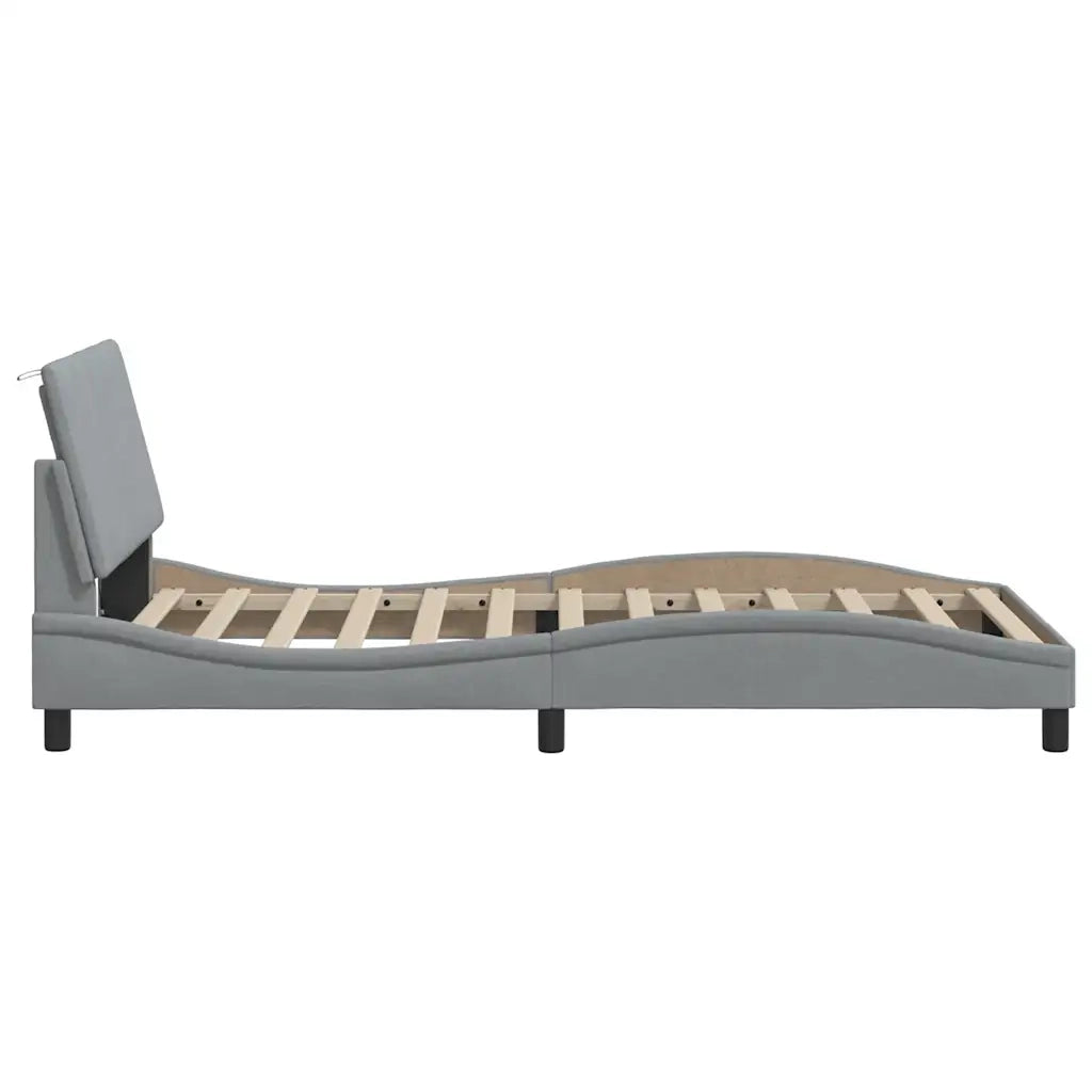Giroletto senza Materasso Hanko Grigio Chiaro 100x200 cm Tessuto