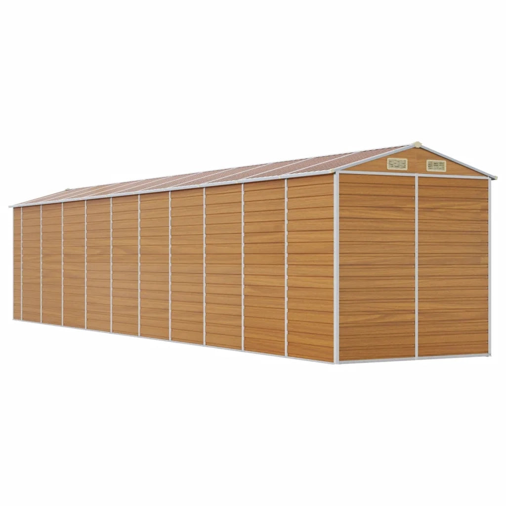 Capanno Giardino Marrone Chiaro 191x895x198cm Acciaio Zincato 3188284