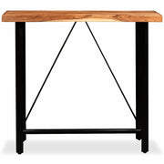 Tavolino da Bar-Tavolino da soggiorno-Tavolo in Legno Massello di Acacia 120x60x107 cm