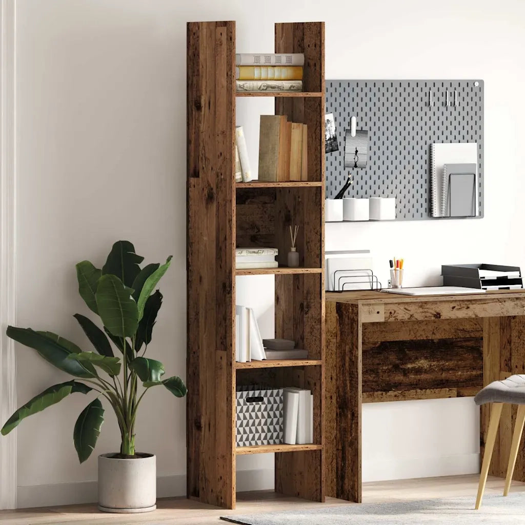 vidaXL Armadio per Libri Legno vecchio 40 x 35 x 180 cm