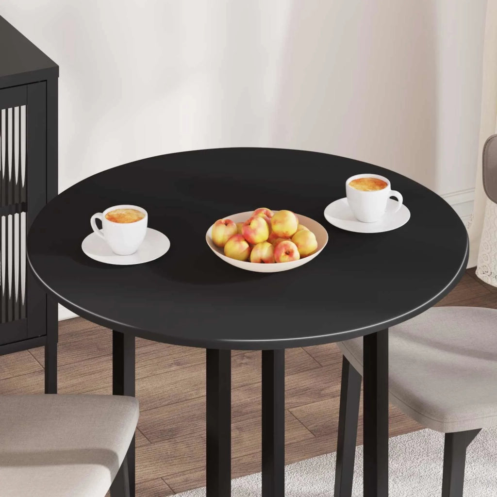 Piano del tavolo Nero Ø 80 x 1,5 cm Legno multistrato 880422