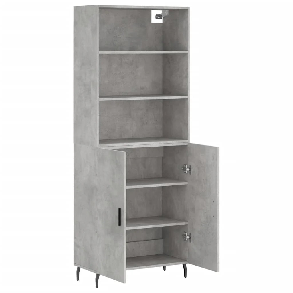 Buffet credenza cassettiera armadio mobile contenitore organizer cucina soggiorno salotto alto 69,5 x 34 x 180 cm legno ingegnerizzato grigio 02_0034503