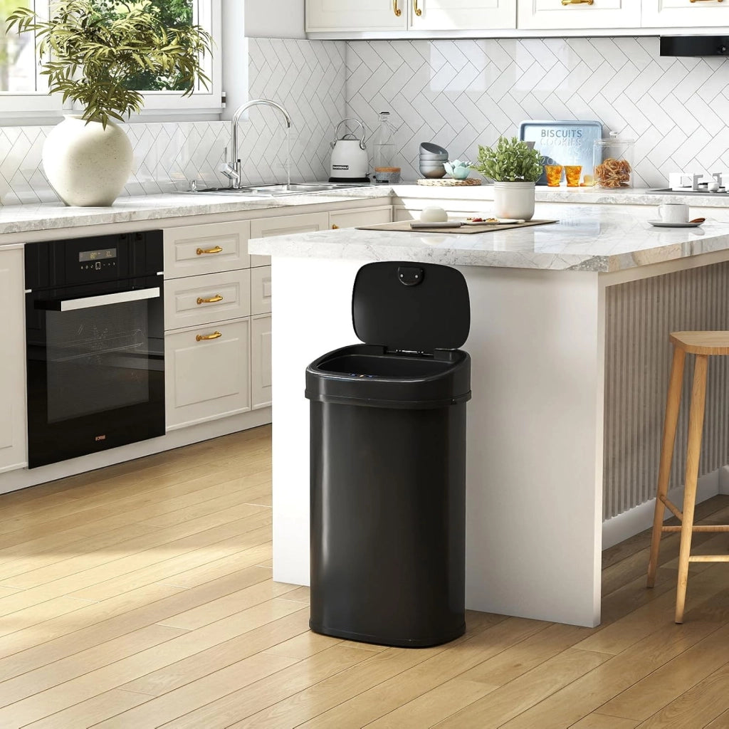 58L Pattumiera Differenziata, Cestino per la Spazzatura con Sensore di Movimento a Infrarossi e Design a Doppia Zona, Bidone Automatico Senza Contatto per Cucina, Ufficio e Soggiorno