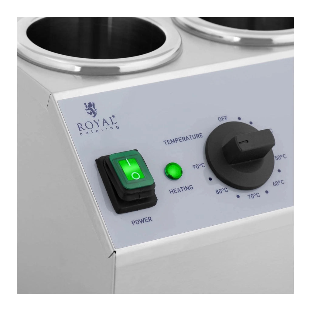 Scaldasalse 2 x 1 litro pannello di controllo sopra acciaio inox 14_0004260