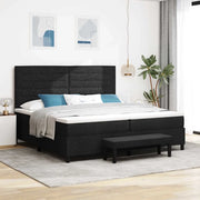 Letto a molle con materasso Nero 200 x 200 cm Tessuto 3344018