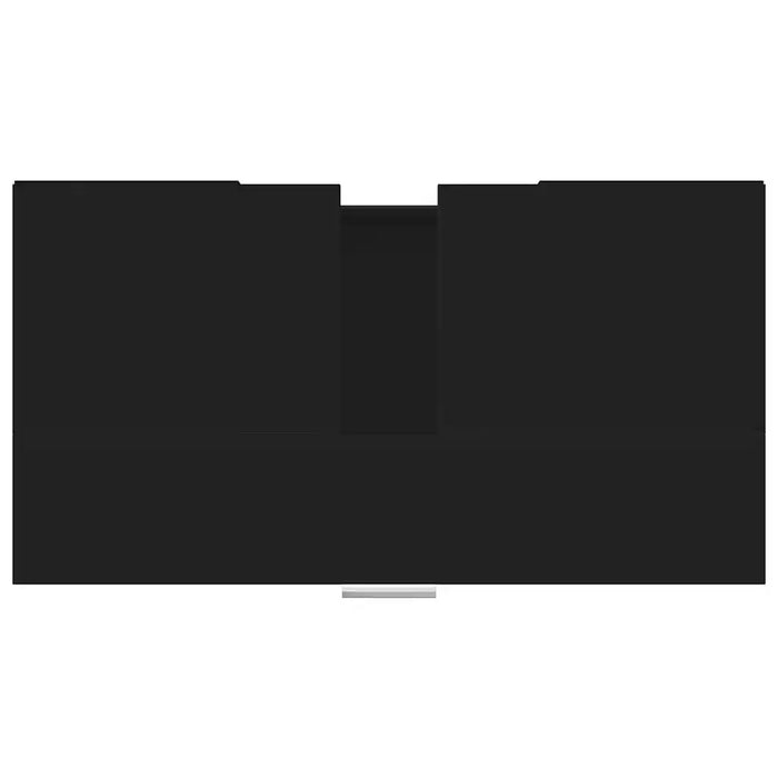 Armadio da Bagno Nero 60x32x53,5 cm in Truciolato