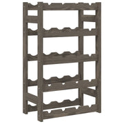 Portabottiglie per 20 Bottiglie Grigio Legno Massello di Pino CFW8289033