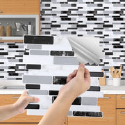 Sticker mosaico 3D nero-grigio – Facili da pulire