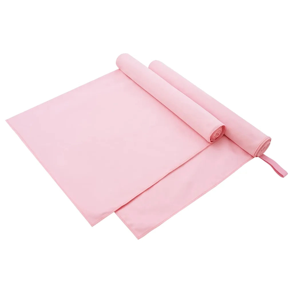 Asciugamani Sportivi 2 pz | Teli per bagno Rosa 180 x 90 cm