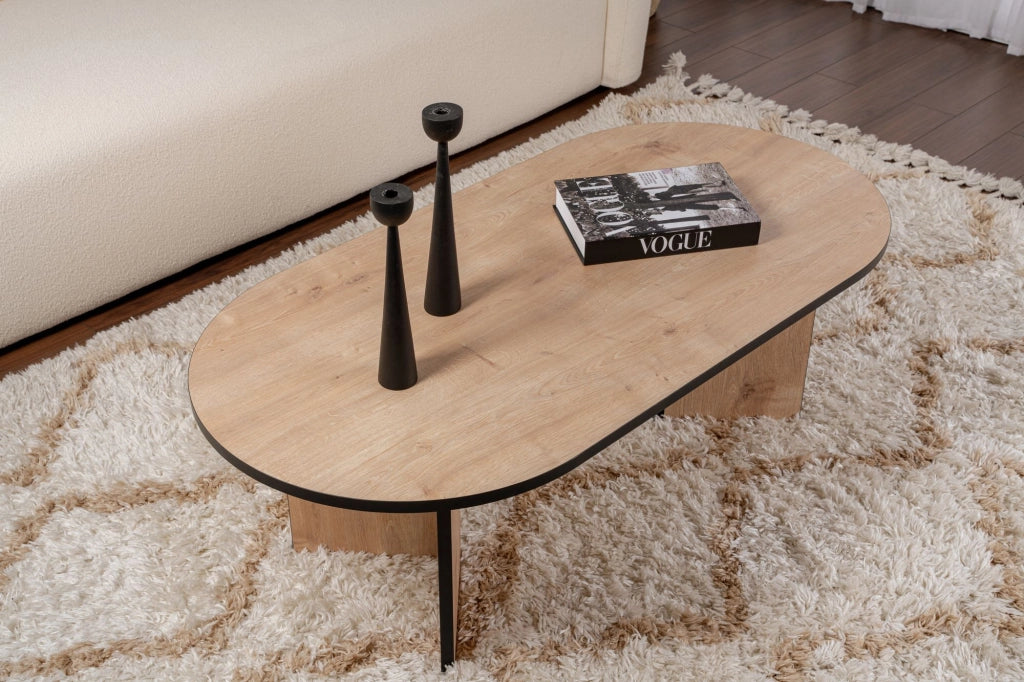 Tavolino in legno "Sable" 119 x 60 x 40 cm - Rovere zaffiro
