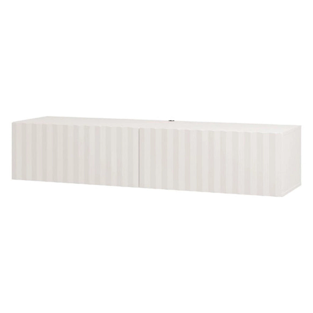 Maderno, Mobile Porta tv un Ripiano, 154x42x32h cm Bianco Crema