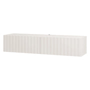 Maderno, Mobile Porta tv un Ripiano, 154x42x32h cm Bianco Crema