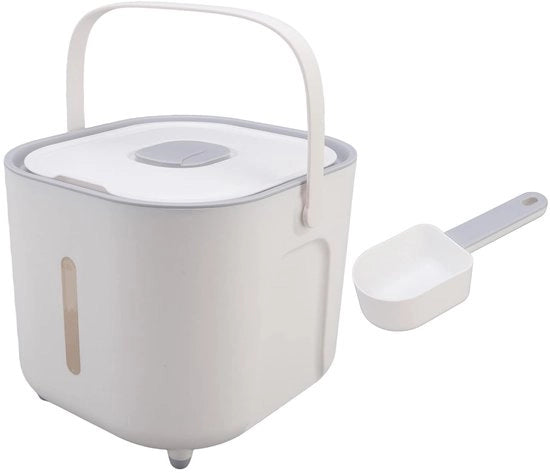 Contenitore di Rifornimento Aria Ersaria - 10Kg - Contenitore di Stoccaggio per Alimenti Secchi - Adatto per Cibo per Animali Domestici - Cibo per Cani e Gatti - Dispensatore di Cereali - Contenitore Ermetico - Contenitore per Cereali e Granaglie