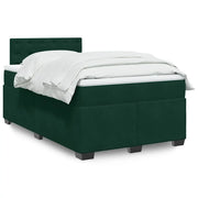 Giroletto a Molle con Materasso Verde Scuro 120x200 cm Velluto