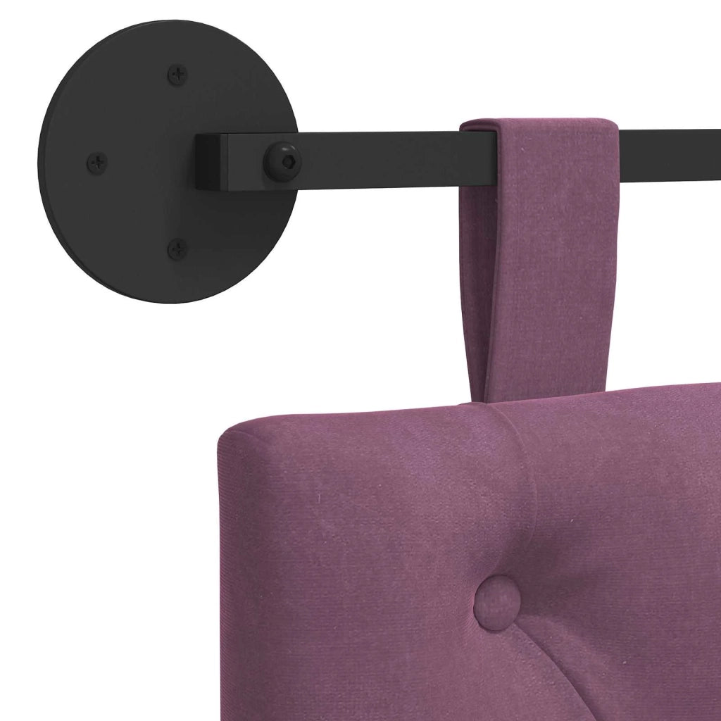 Testiera | Testata sospesa Con luce LED Viola Velluto