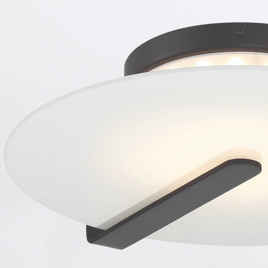 Applique/plafoniera Nuvola nero/bianco Ø43 LED 18W dimmerabile