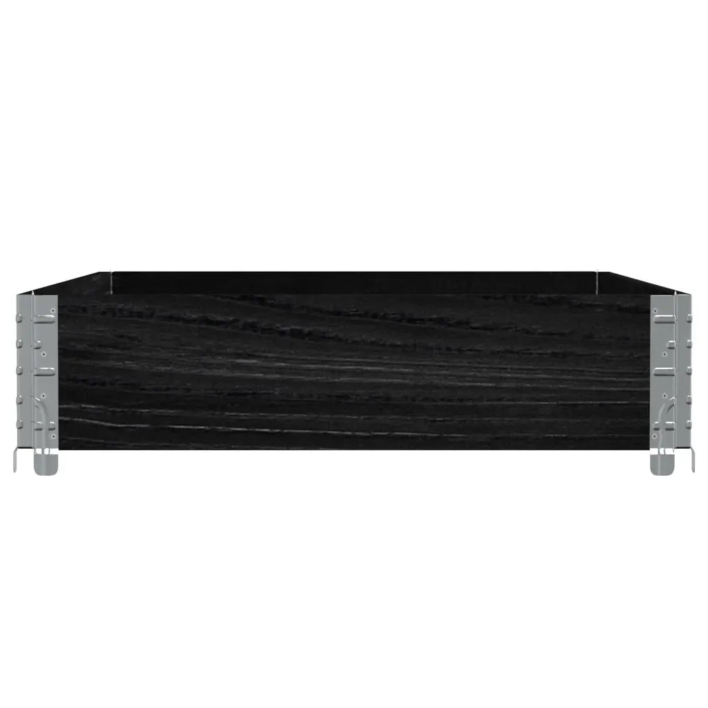 Fioriera da Giardino Nera 120x80 cm Legno Massello di Pino 3295844