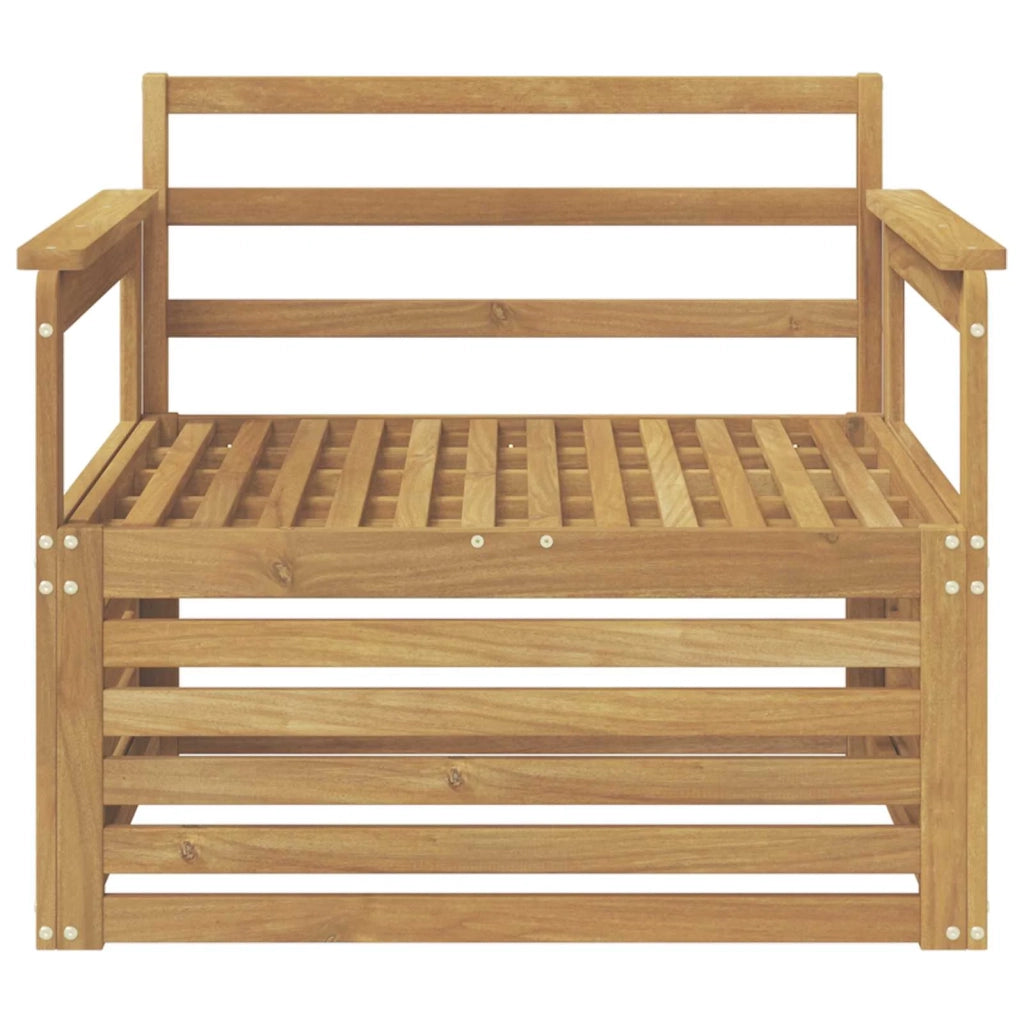 Divano da esterno Legno di Acacia Massello Bianco